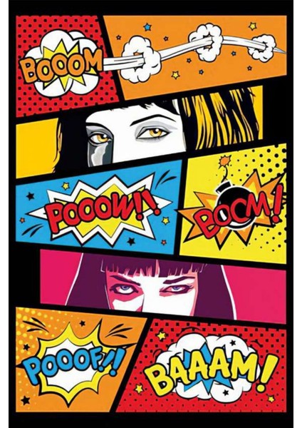 Çizgi Karakter Pop Art Ahşap Mdf Poster, Modern Duvar Dekoru, Sanatsal Poster, Ev, Cafe Duvar Süs