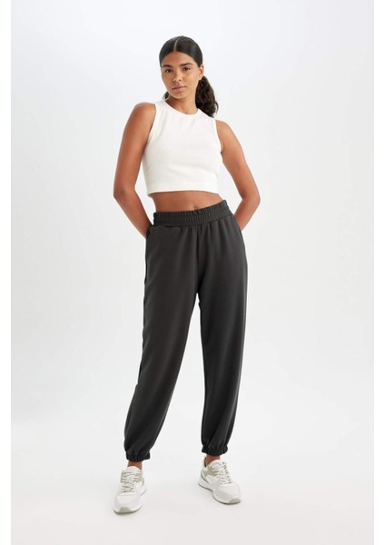Fit Jogger Eşofman Altı Oversize Geniş Kalıp Cepli Standart Boy Skuba Dalgıç Kumaş Z6694AZ24AU