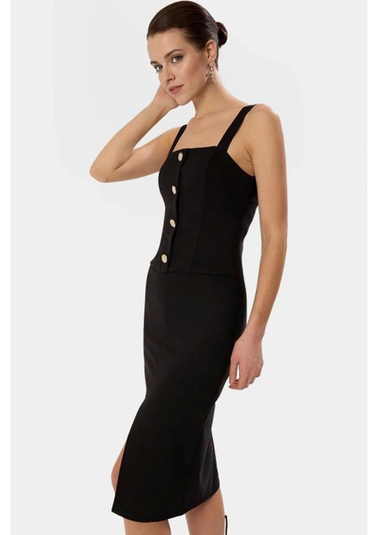 Kadın Midi Bodycon Elbise 88% Polyester 12% Elastan Iş ve Özel Günler Için Şık Görünüm fiyatları