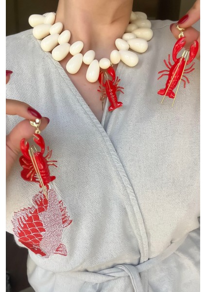 Yengeç Uçlu Tasarım Kolye