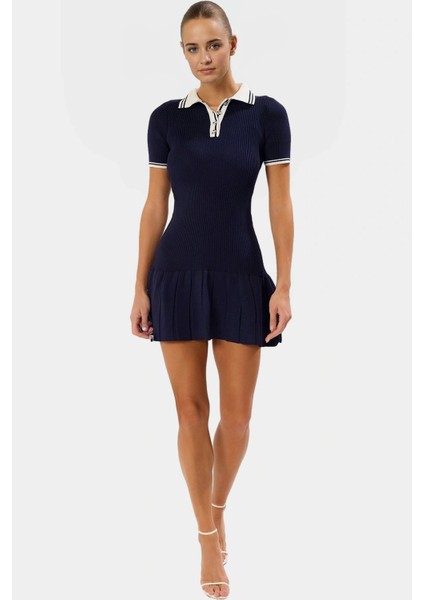 Mini Polo Yaka Triko Elbise Yazlık Rahat Günlük Stil ve Şık Modern fiyatları