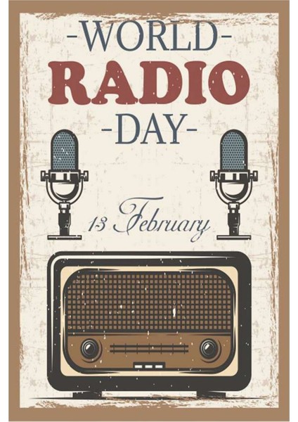 Radyo Retro Ahşap Mdf Poster, Modern Duvar Dekoru, Sanatsal Poster, Ev Ofis, Cafe Duvar Süs