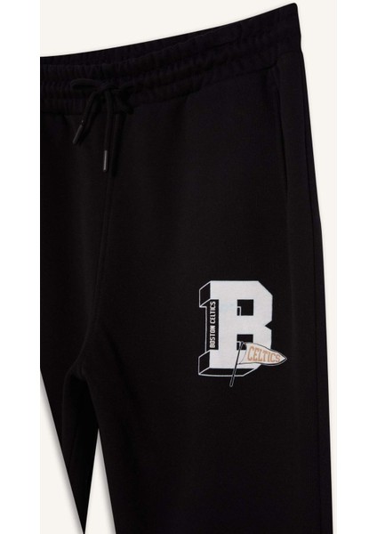 Fit NBA Boston Celtics Jogger Eşofman Altı Standart Fit Beli Bağcıklı Cepli Lastikli Paça D1562AX24WN