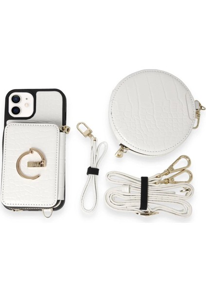 iPhone 11 Kılıf Ermes Kapak - Beyaz - NFND2937-2258