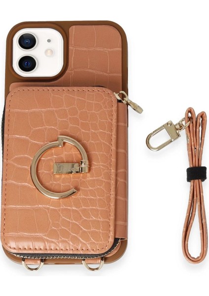 iPhone 11 Kılıf Ermes Kapak - Açık Kırmızı - NFND1702-8364