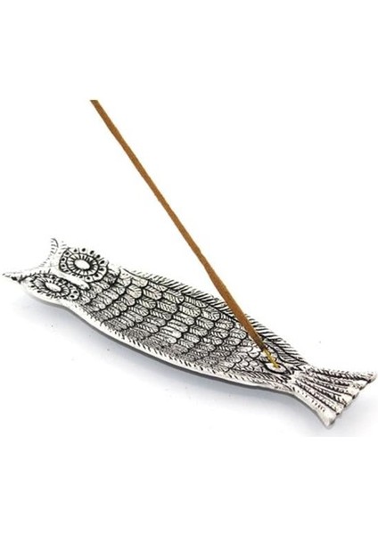 Metal Kayık Baykuş Tasarımı Tütsülük Model 1