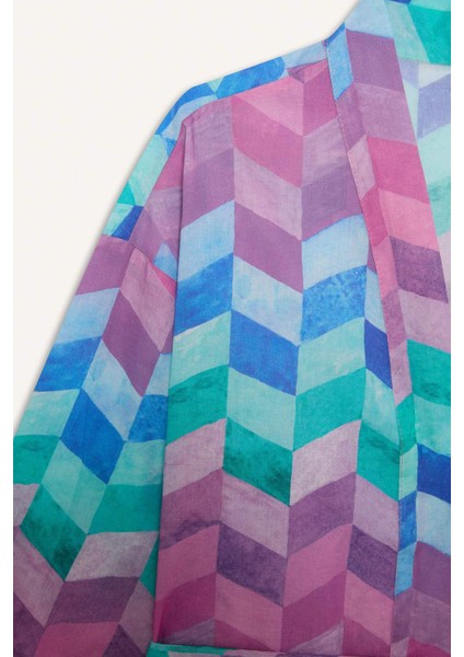 Regular Fit Desenli Pamuklu Kimono-Fall in Love Z9813AZ24SM