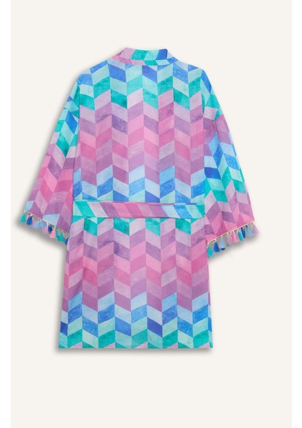 Regular Fit Desenli Pamuklu Kimono-Fall in Love Z9813AZ24SM