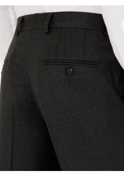 Erkek Yeşil Slim Fit Yün Karışımlı Kumaş Pantolon 50270151-VR054