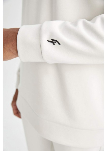Fit Standart Fit Dik Yaka Fermuarlı Sporcu Sweatshirt D2022AX24AU