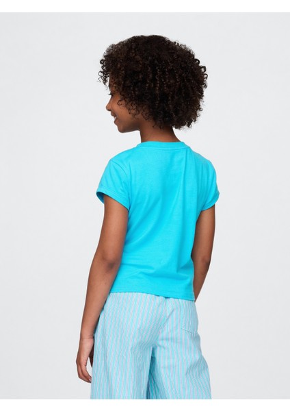Kız Çocuk Mavi Stretch T-Shirt modelleri