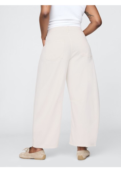 Kadın Kırık Beyaz High Rise Ultrasoft Horseshoe Jean Pantolon modelleri