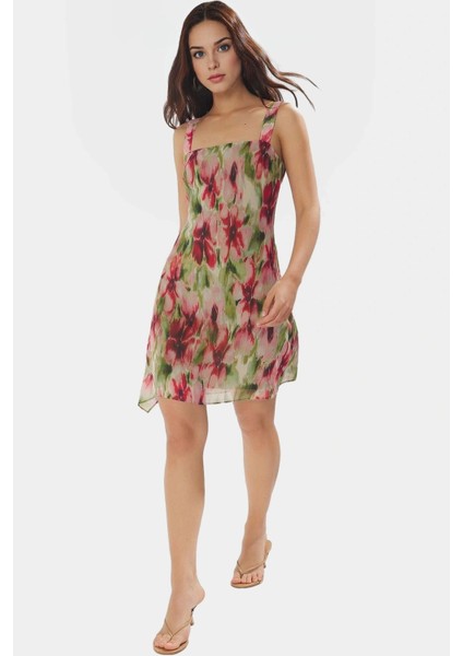 Zarif A Kesim Mini Elbise Şifon Dokuma Polyester Yazlık Rahat Kullanım Yüksek Kalite fiyatları