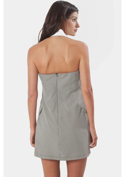 Yazlık Ekose Mini Ceket Elbise %polyester Dokuma Kumaş Özenle Seçilmiş Premium Kalite modelleri