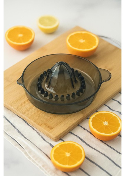 Akrilik Füme Narenciye Limon & Portakal Sıkacağı Pratik Portakal Sıkacağı