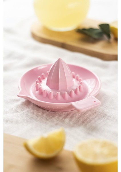 Akrilik Koyu Pembe Limon Sıkacağı Pratik Limon Sıkacağı