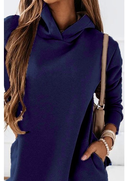 Kadın Uzun Kollu Kapşonlu Kısa Iki Iplik Elbise fiyatları