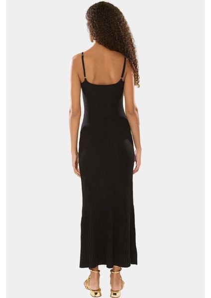 Yazlık Triko Midi Elbise Kare Yaka A Line Viskoz Polyester Uzun Ömürlü Seçkin Malzeme Yüksek Kalite modelleri