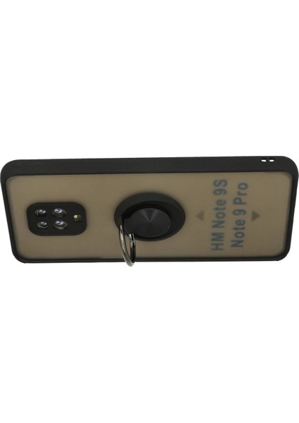 Xiaomi Redmi Note 9 Pro Kılıf Montreal Yüzüklü Silikon Kapak - Siyah - NFND1644-2078 modelleri