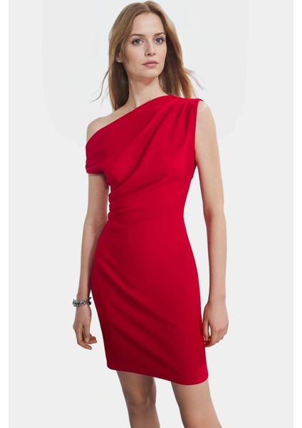 Asimetrik Yaka Mini Bodycon Dokuma Elbise Yazlık Şık Özenle Seçilmiş Dayanıklı Malzeme fiyatları