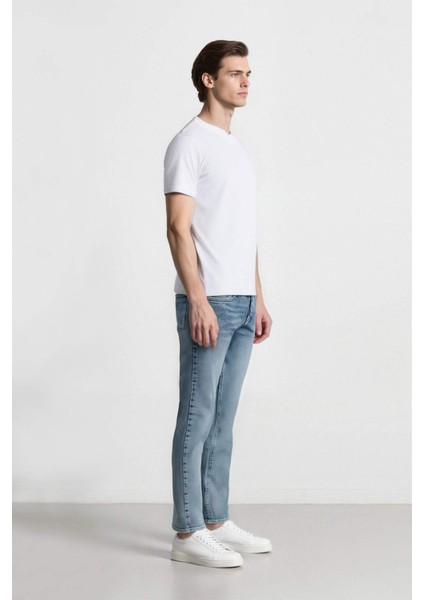 Carlo Skinny Fit Ekstra Dar Kalıp Normal Bel Ekstra Dar Paça Jean Pantolon D1821AX24SM
