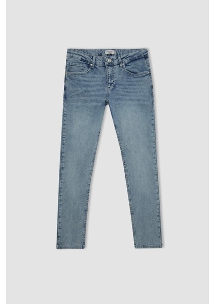 Carlo Skinny Fit Ekstra Dar Kalıp Normal Bel Ekstra Dar Paça Jean Pantolon D1821AX24SM