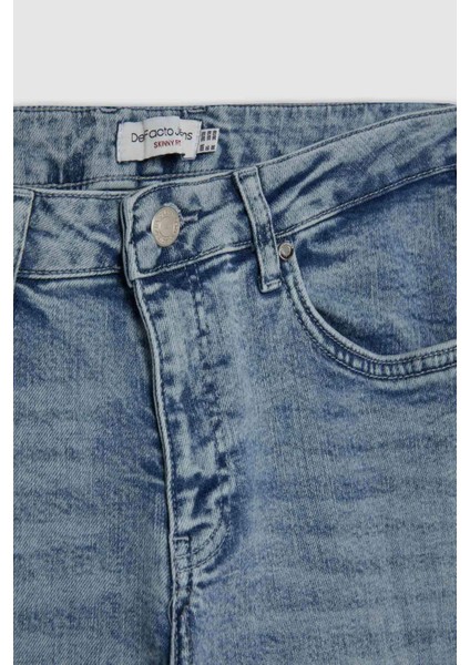 Carlo Skinny Fit Ekstra Dar Kalıp Normal Bel Ekstra Dar Paça Jean Pantolon D1821AX24SM