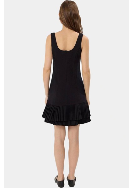Kadın Mini Piliseli Elbise 88% Polyester Yazlık Günlük Yüksek Kalite modelleri