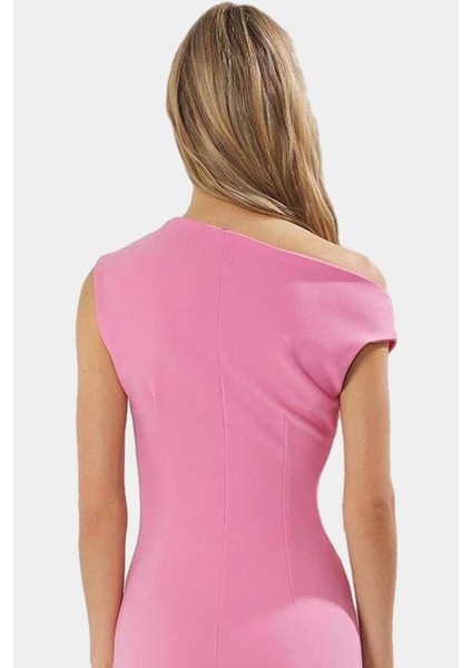 Asimetrik Yaka Mini Bodycon Dokuma Elbise Yazlık Şık Özenle Seçilmiş Dayanıklı Malzeme fırsatları