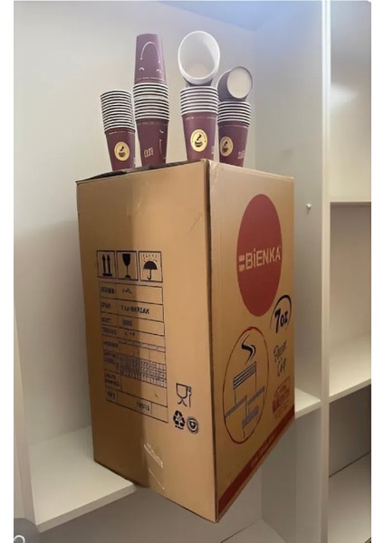 Bienka 3000 Adet 7 Oz Karton Bardak