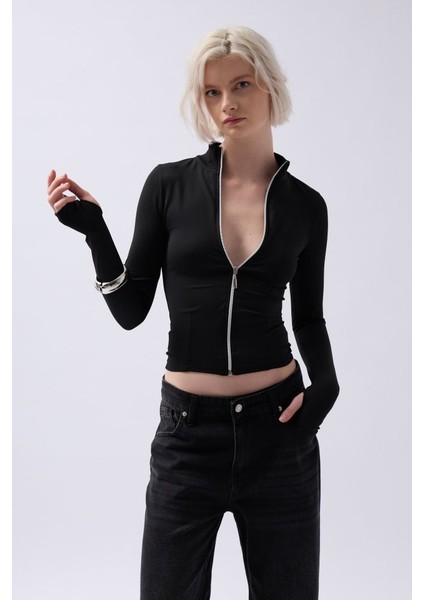 Fermuar Detaylı Bluz modelleri