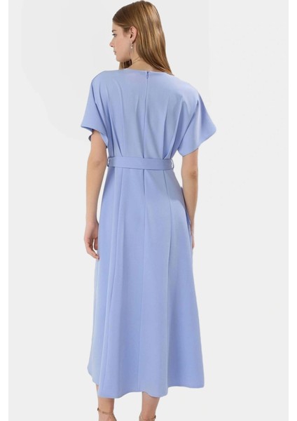 A Line Midi Elbise Yarasa Kol Polyester Kumaş Günlük Tarz Kullanım Için fiyatları