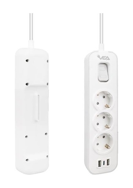 VE-NOVA103U A Class 3'lü 2 Usb'li Anahtarlı 1.5 Metre Akım Korumalı Priz fiyatları