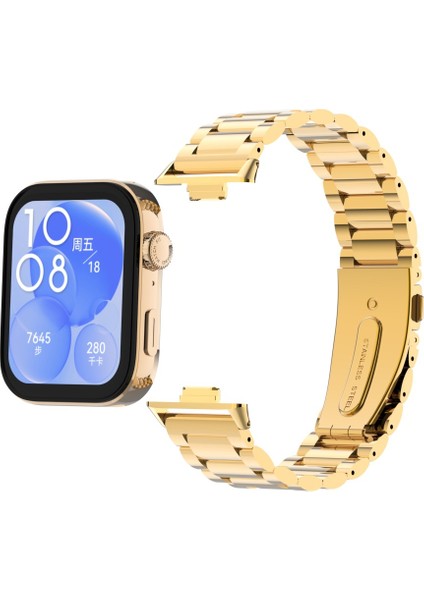 Huawei Watch Fit 3 / Fit 4 /fit 4 Pro Ile Uyumlu Paslanmaz Çelik Kordon Ayarlanabilir Metal Kayış modelleri