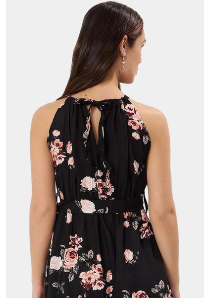 Yazlık Mini A Line Halter Yaka Viskoz Elbise Şık Günlük Tarz Trend Tasarım Kaliteli Işçilik modelleri