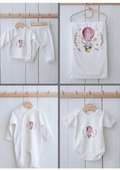 Organik 11'li Hastane Çıkışı - For Baby - Pembe Balonda Fil fiyatları