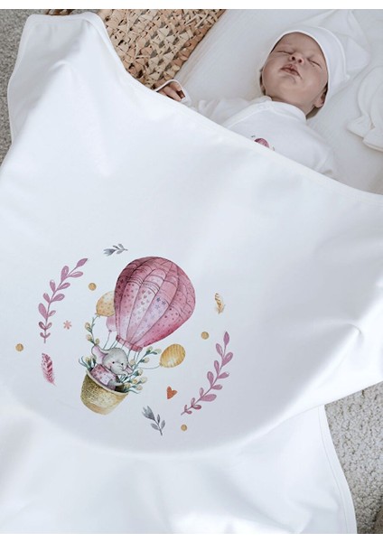 Organik 11'li Hastane Çıkışı - For Baby - Pembe Balonda Fil fırsatları