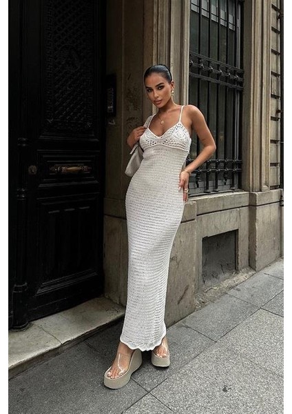 Artesmis Askılı Ajurlu Elbise 2773