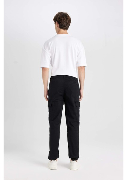 Regular Gabardin Jogger Pantolon Kargo Cepli Beli Paçası Lastikli C9163AX24AU