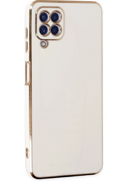 Samsung Galaxy A12 Kılıf Volet Silikon - Beyaz Nrmsa