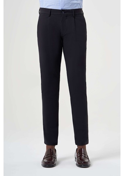 Erkek Regular Fit Lastikli Spor Pantolon Sıyah PNS23Y23005_D99
