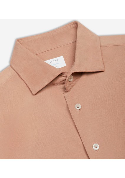 Slim Fit Gömlek Yaka Turuncu Erkek Gömlek A276JORDANEIFFELB modelleri