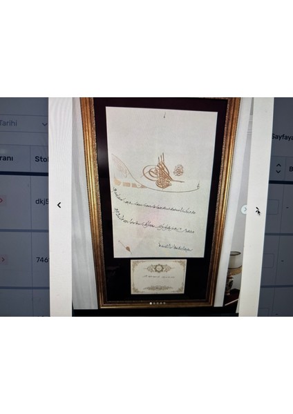 Çerçevesinde Nişani Osmani Berati ve Zarfı