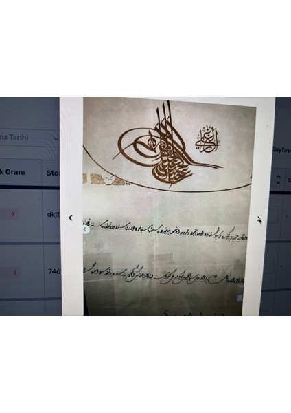 Çerçevesinde Nişani Osmani Berati ve Zarfı