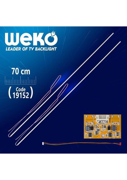 Universal 3'lü Kesilebilir 70 cm (42''-55'' Arası) 2 x Çubuk Eled - Driver