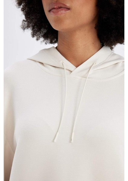 Fit Oversize Geniş Kalıp Premium Kapüşonlu Kanguru Cepli Sporcu Sweatshirt B5206AX24AU