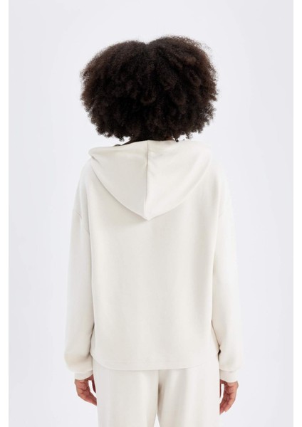 Fit Oversize Geniş Kalıp Premium Kapüşonlu Kanguru Cepli Sporcu Sweatshirt B5206AX24AU