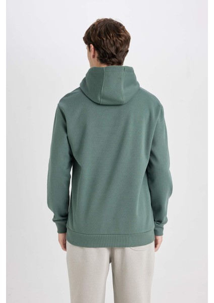 Regular Fit Kapüşonlu Baskılı Sweatshirt Y5286AZ24AU
