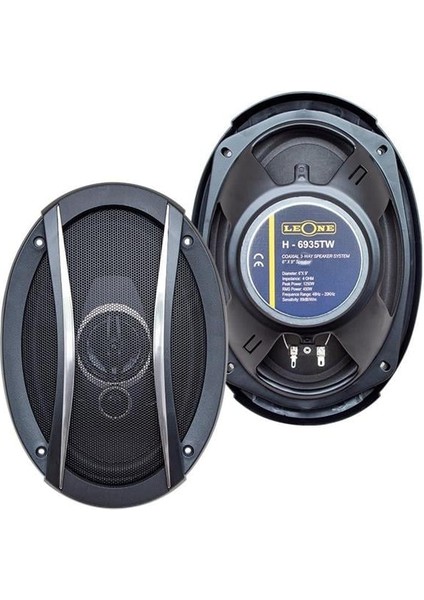 HR-6935TW 1250 Watt 6 x 9 Kapaklı Çiftli Takım Oval Hoparlör fiyatları