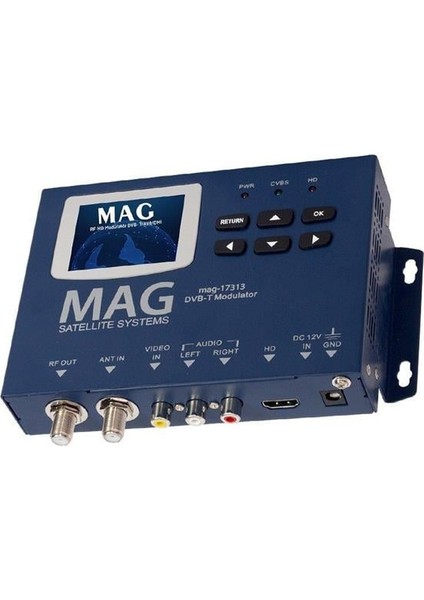 MG-17313 LCD Ekranlı Hd-Rf Converter Full Hd Dvb-T Encoder Modülatör (Dvb-T/av/hdmı)